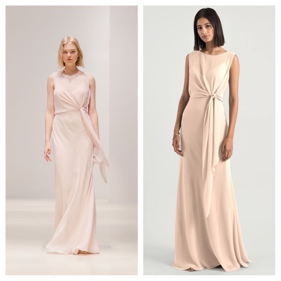 Jenny Yoo / NWT Paltrow Gown soft blush chiffon - Picture 1 of 6